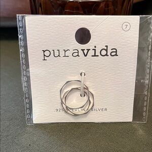 Pura Vida Sterling Silver Stacking Ring Size 7